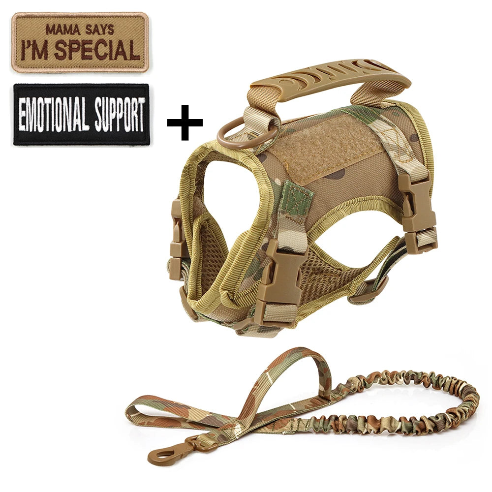 Tactical Cat Harness with Leash and Patches