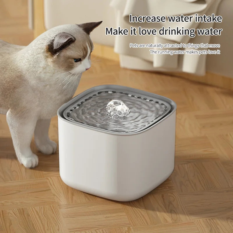 Fur&Fun - 3L Cat Water Fountain, Quiet USB Automatic Filtered Dispenser