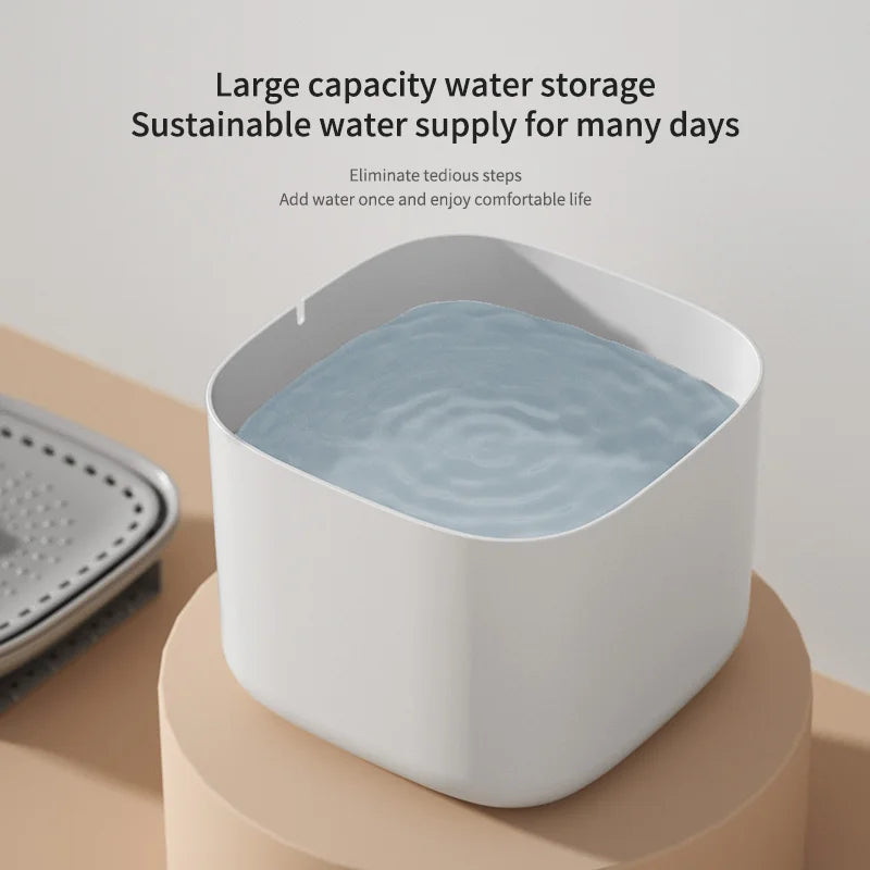 Fur&Fun - 3L Cat Water Fountain, Quiet USB Automatic Filtered Dispenser