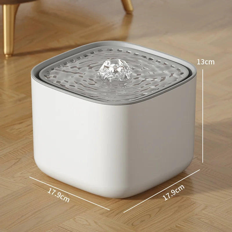Fur&Fun - 3L Cat Water Fountain, Quiet USB Automatic Filtered Dispenser