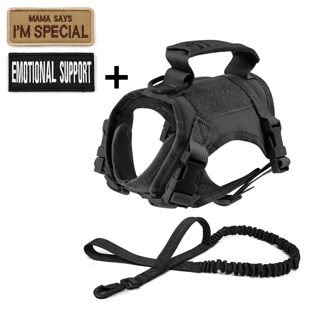 Tactical Cat Harness with Leash and Patches