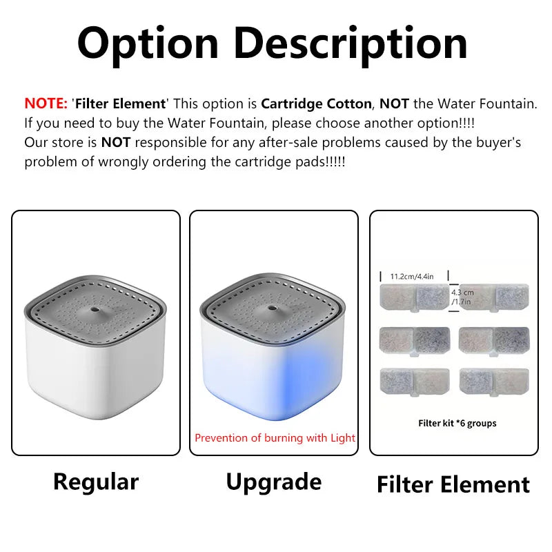 Fur&Fun - 3L Cat Water Fountain, Quiet USB Automatic Filtered Dispenser
