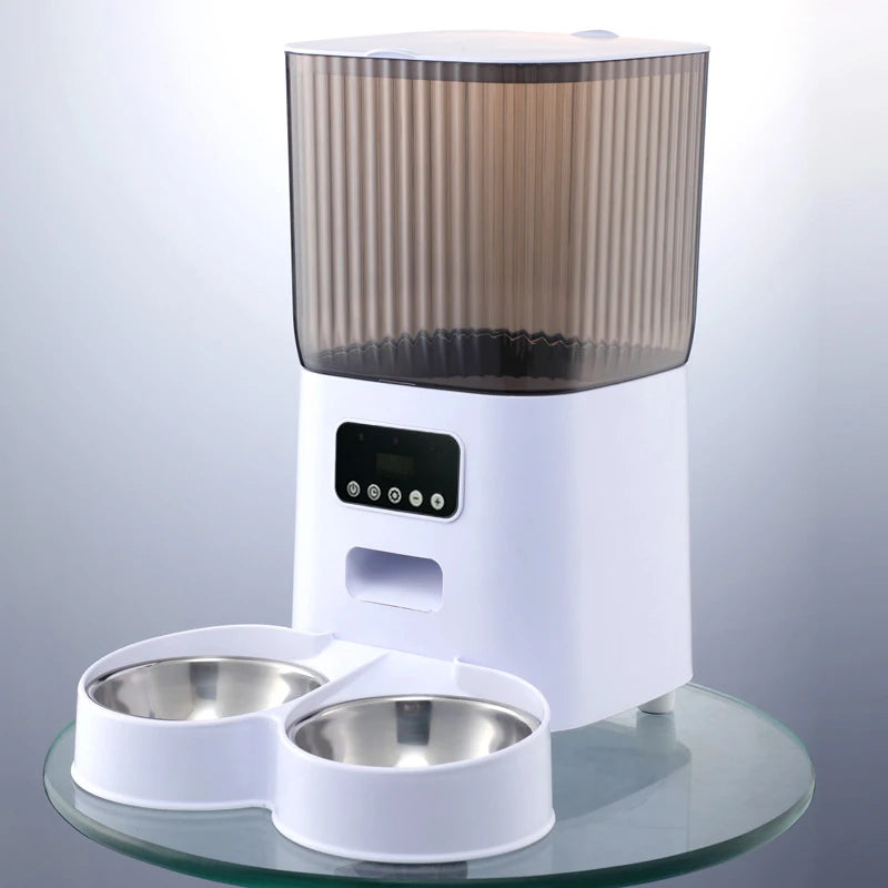 Fur&Fun - Automatic WiFi Cat Feeder with Camera, 5L Stainless Steel Bowl