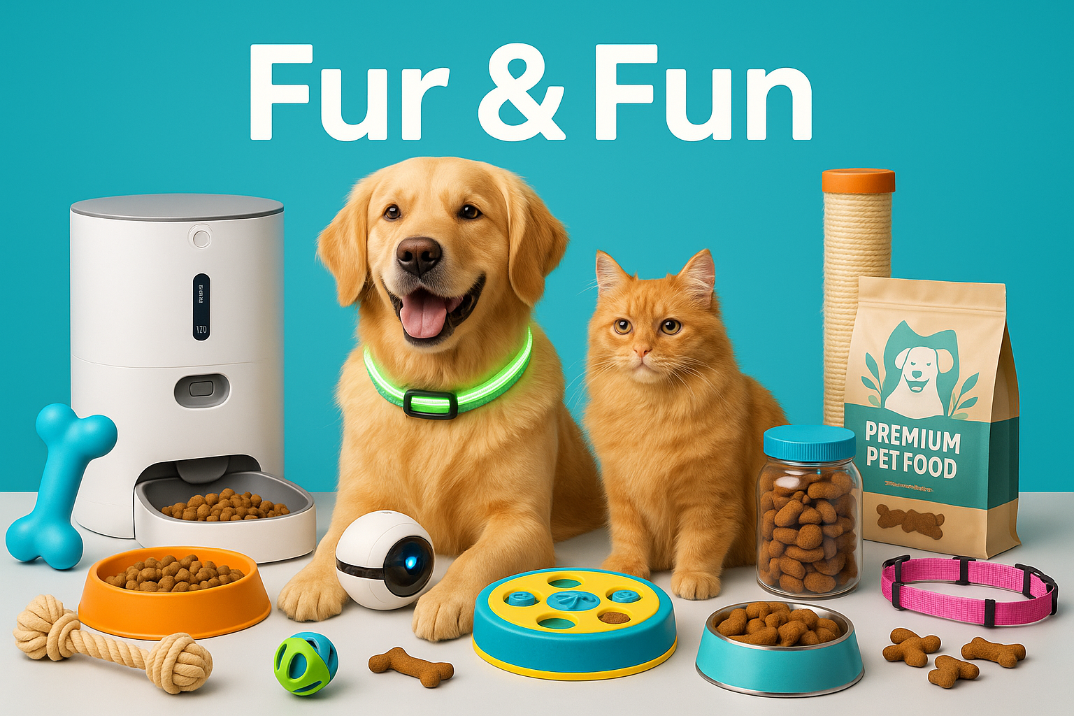 hero image for my pet that sell pet gadgets and supply